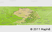 Satellite Panoramic Map of Yelimane-Central, physical outside