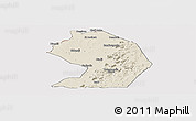 Shaded Relief Panoramic Map of Yelimane-Central, cropped outside