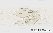 Shaded Relief Panoramic Map of Yelimane-Central, lighten