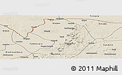 Shaded Relief Panoramic Map of Yelimane-Central