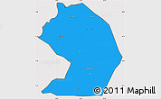 Political Simple Map of Yelimane-Central, cropped outside