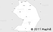 Silver Style Simple Map of Yelimane-Central, single color outside