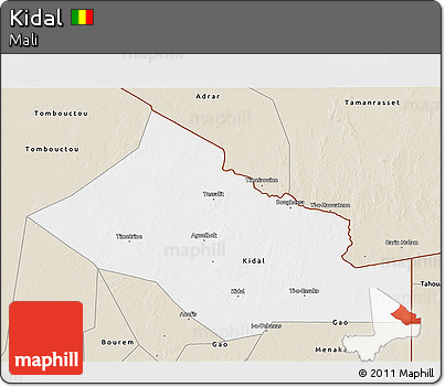 Classic Style 3D Map of Kidal