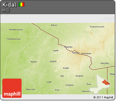 Physical 3D Map of Kidal
