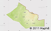 Physical Map of Kidal, cropped outside