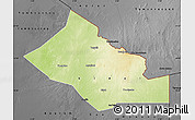 Physical Map of Kidal, darken, desaturated