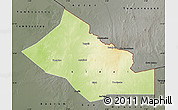 Physical Map of Kidal, darken, semi-desaturated
