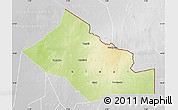 Physical Map of Kidal, lighten, desaturated