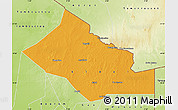 Political Map of Kidal, physical outside