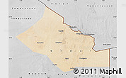 Satellite Map of Kidal, desaturated