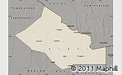 Shaded Relief Map of Kidal, darken, semi-desaturated