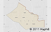 Shaded Relief Map of Kidal, lighten, desaturated