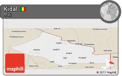 Classic Style Panoramic Map of Kidal