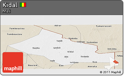 Classic Style Panoramic Map of Kidal