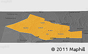 Political Panoramic Map of Kidal, darken, desaturated