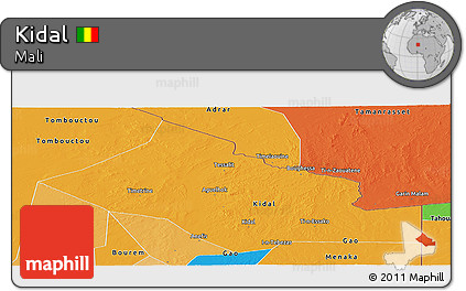 Political Panoramic Map of Kidal