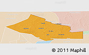 Political Panoramic Map of Kidal, lighten