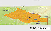 Political Panoramic Map of Kidal, physical outside