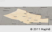 Satellite Panoramic Map of Kidal, darken, semi-desaturated