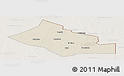Shaded Relief Panoramic Map of Kidal, lighten
