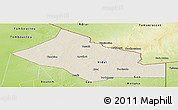Shaded Relief Panoramic Map of Kidal, physical outside