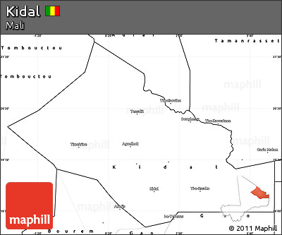 Blank Simple Map of Kidal
