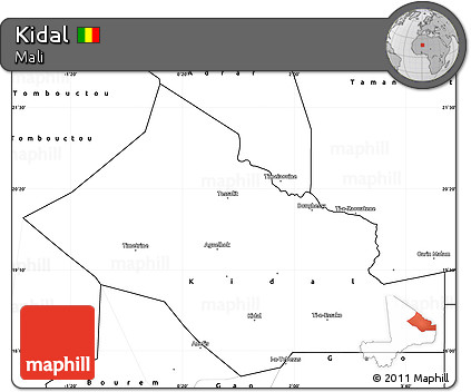 Blank Simple Map of Kidal