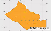 Political Simple Map of Kidal, cropped outside