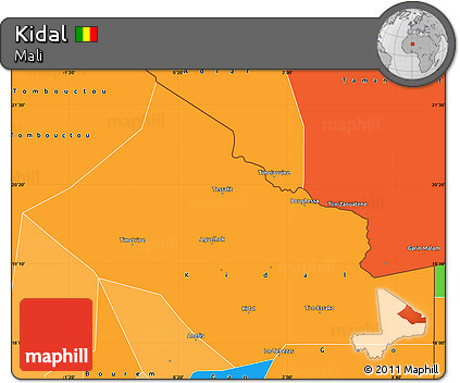 Political Simple Map of Kidal