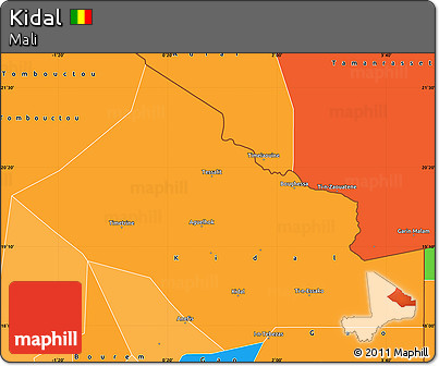 Political Simple Map of Kidal