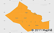 Political Simple Map of Kidal, single color outside