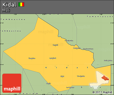 Savanna Style Simple Map of Kidal