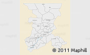 Classic Style 3D Map of Koulikoro, single color outside