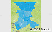 Political Shades 3D Map of Koulikoro, physical outside