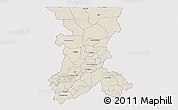 Shaded Relief 3D Map of Koulikoro, cropped outside