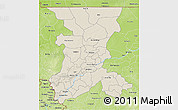 Shaded Relief 3D Map of Koulikoro, physical outside