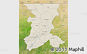 Shaded Relief 3D Map of Koulikoro, satellite outside