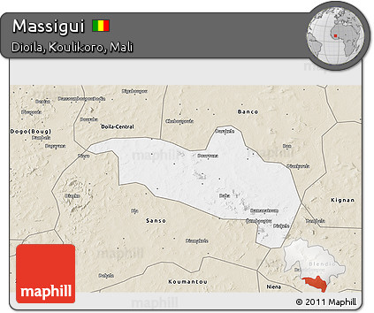 Classic Style 3D Map of Massigui