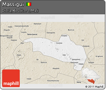 Classic Style 3D Map of Massigui