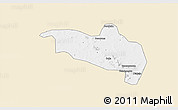 Classic Style 3D Map of Massigui, single color outside