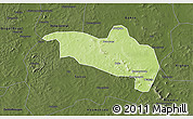Physical 3D Map of Massigui, darken