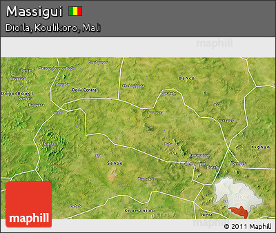 Satellite 3D Map of Massigui