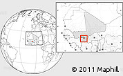 Blank Location Map of Massigui, highlighted country, highlighted parent region, within the entire country