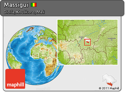 Physical Location Map of Massigui, highlighted parent region