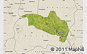 Satellite Map of Massigui, shaded relief outside