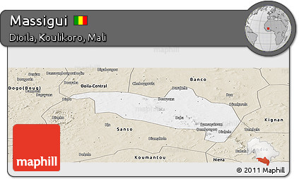 Classic Style Panoramic Map of Massigui