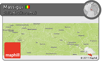 Physical Panoramic Map of Massigui
