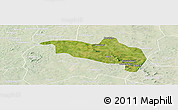 Satellite Panoramic Map of Massigui, lighten