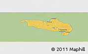 Savanna Style Panoramic Map of Massigui, single color outside
