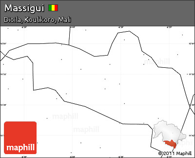 Blank Simple Map of Massigui, no labels